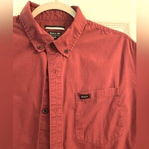 RVCA Short sleeve button up size large